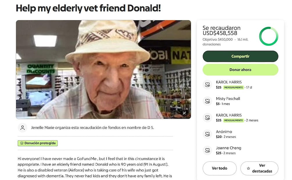 ¿Cúanto dinero le ayudaron a recaudar el veterano de 91 años? (Foto: Captura de pantalla)