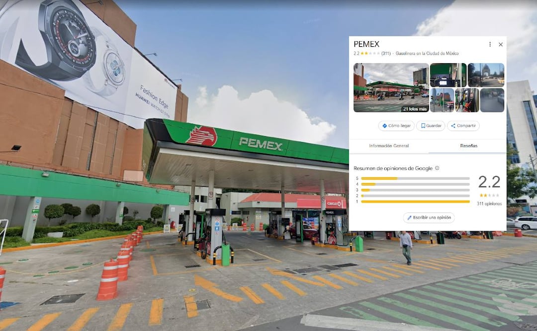Martín Barba denuncia robo en gasolinera Pemex de Reforma con baja calificación en Google. (Foto: Captura de pantalla)