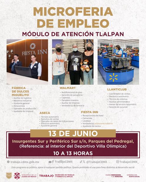 Microferia de empleo de la CDMX. (Foto: Redes sociales)