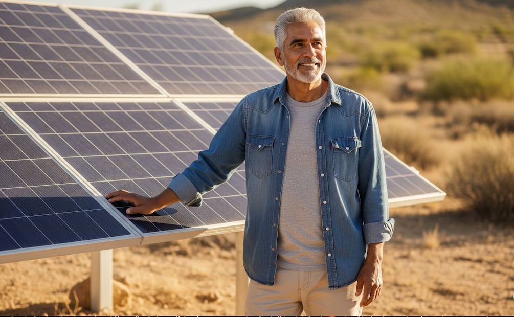 Obtén un panel solar gratis. (Foto: Creada con IA)