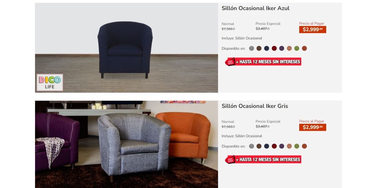 Sillones diseñados por Casa Anahí. (Foto: captura de pantalla).