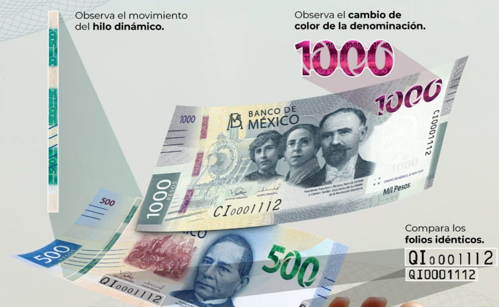 Banxico alerta: así puedes identificar los billetes falsos G5 en México .(Foto: Captura de pantalla)