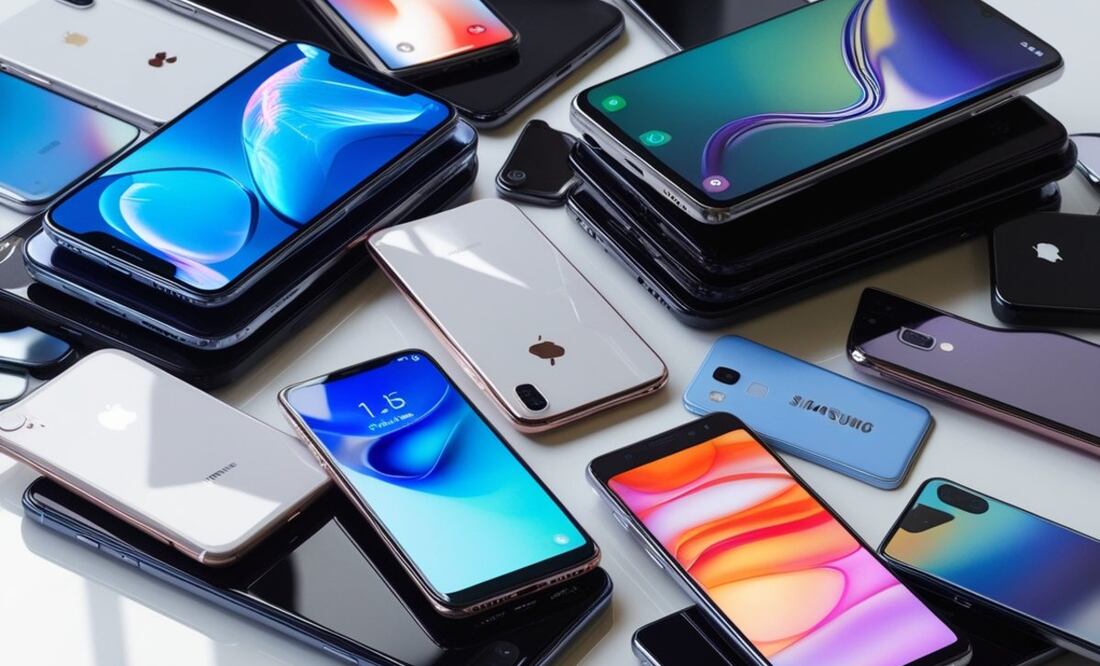 ¿Buscas un nuevo celular? Estos 5 modelos están en oferta en Elektra este mes. (Foto: Creada con IA)