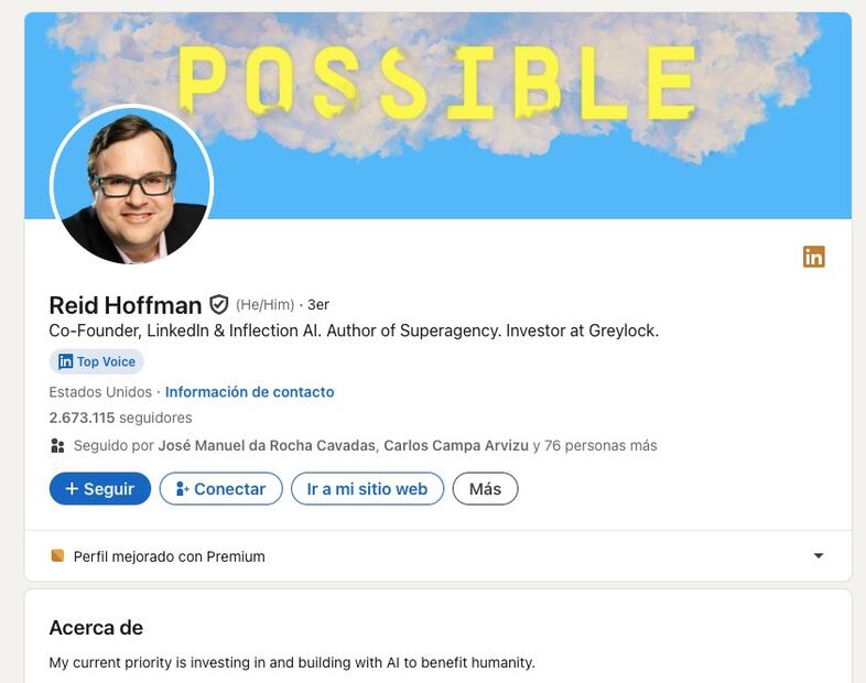 Frases de Reid Hoffman, cofundador de LinkedIn. (Foto: Redes sociales)