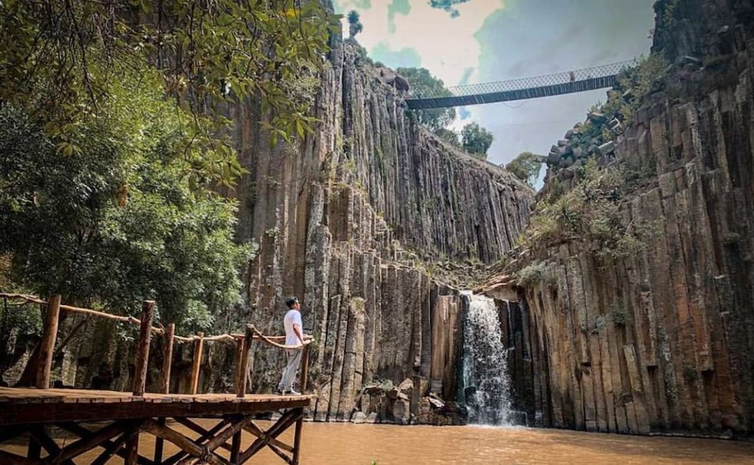 Lánzate en este puente o en las vacaciones a Huasca de Ocampo. (Foto: Captura de pantalla)
