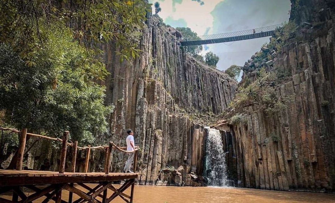 Lánzate en este puente o en las vacaciones a Huasca de Ocampo. (Foto: Captura de pantalla)
