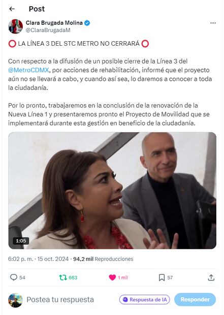 ¿Qué sucederá con la Línea 3 del Metro CDMX? (Foto: Redes sociales)
