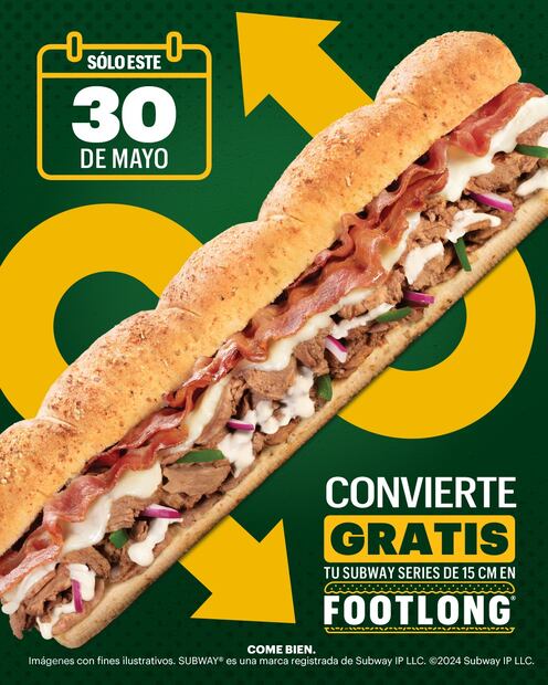 Promoción de Subway. (Foto: Redes sociales)