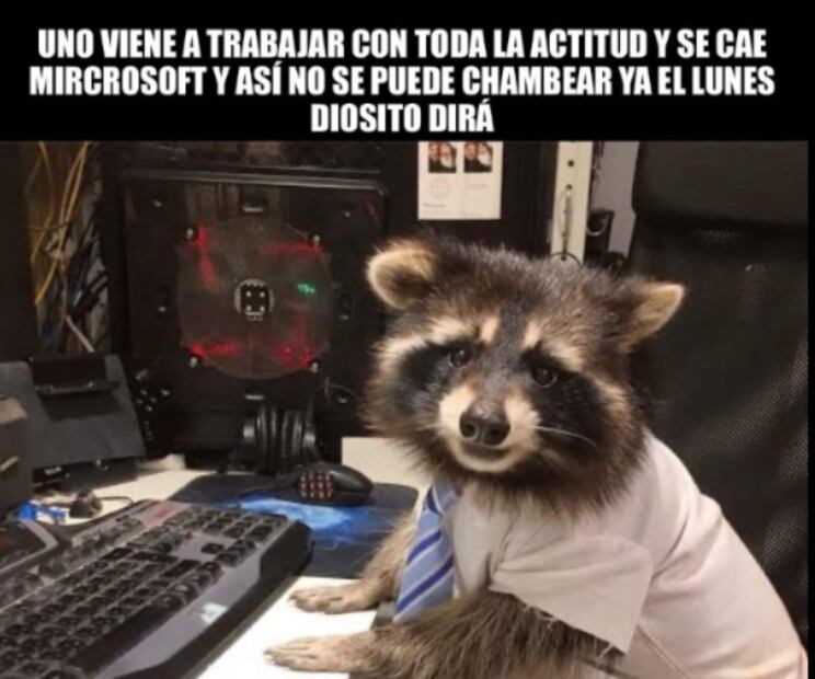 Meme apagón informático. (Foto: Redes sociales)