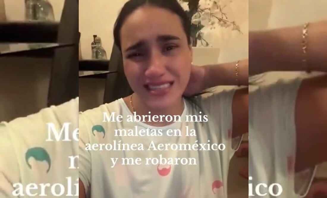 Robo de equipaje de una usuaria de Aeroméxico (Foto: Captura de pantalla-Video de X)