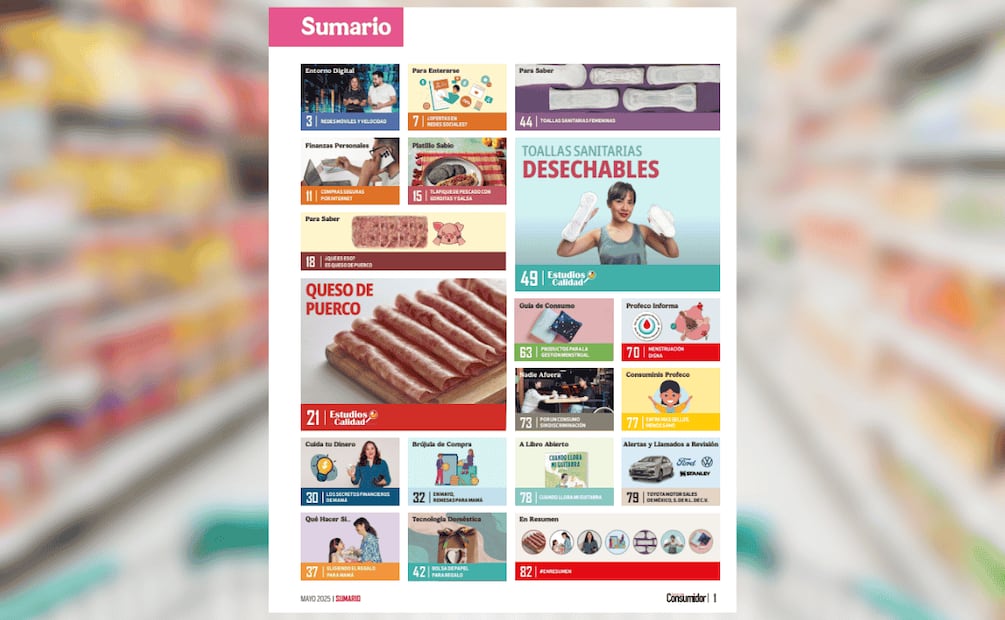 Revista del Consumidor mayo 2025 (Foto: DeDinero y Profeco)