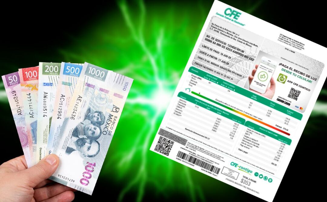 Conoce cómo puedes tener obtener el reembolso, si te cobraron de más en tu recibo de la CFE. (Foto: DeDinero)