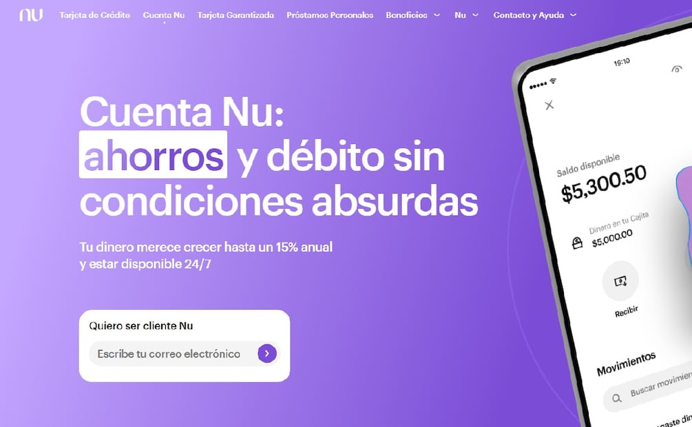 Nu Bank obtiene licencia bancaria en México. (Foto: Sitio web de Nu)
