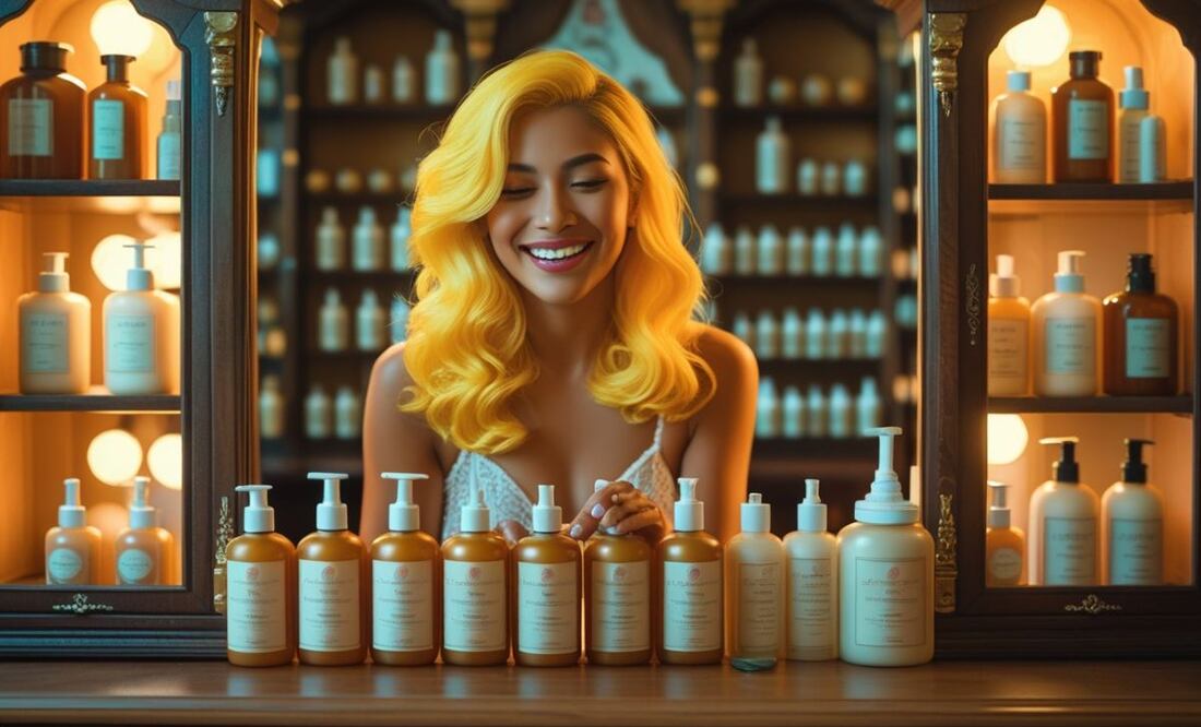 Estos champús para cabello teñido no funcionan y podrían dañarlo, Según Profeco.(Foto: Creada con IA)}