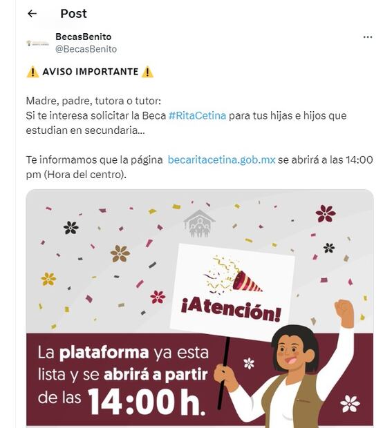 ¿Cómo registrarse para la Beca Rita Cetina 2024? (Foto: DeDinero)