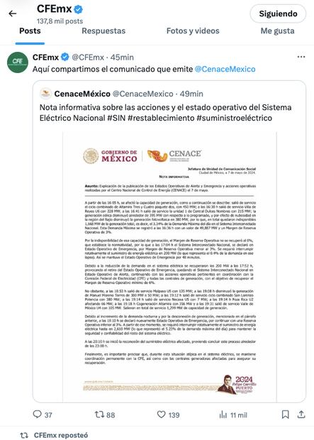 ¿Por qué hay tantos apagones en México? (Foto: DeDinero)