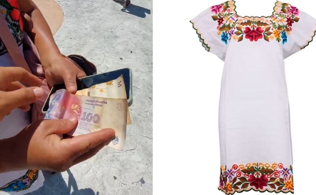 Indignación en redes: turista argentina usa pesos argentinos para estafar a vendedora en México. (Foto: Captura de pantalla)
