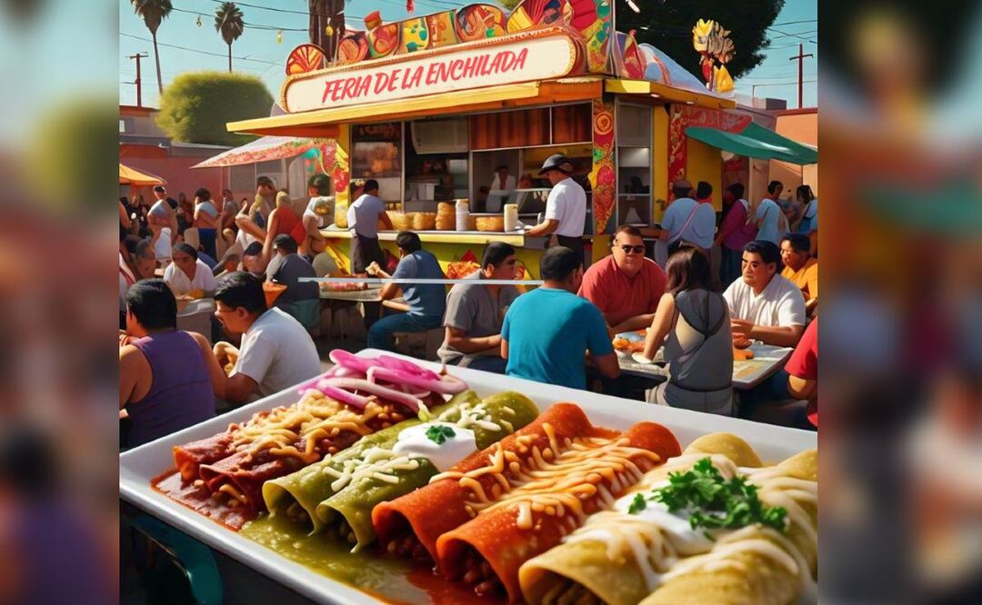 Descubre cuándo se llevará a cabo la Feria de la Enchilada en Iztapalapa. (Foto: Creada con IA)