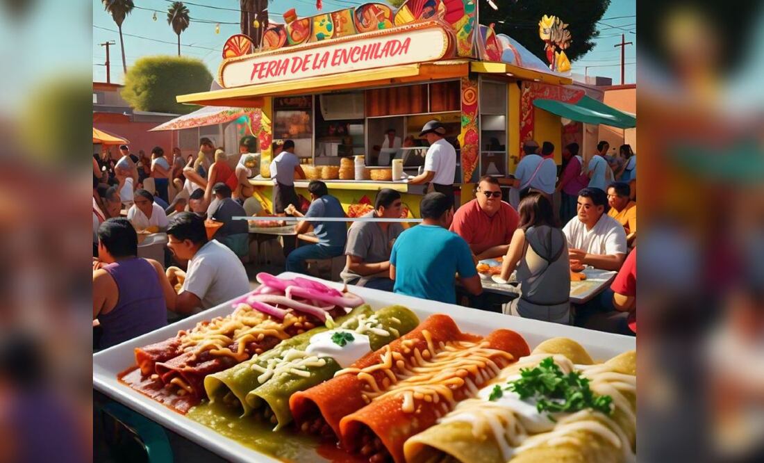 Descubre cuándo se llevará a cabo la Feria de la Enchilada en Iztapalapa. (Foto: Creada con IA)