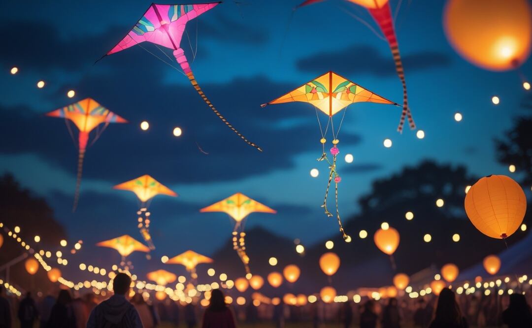 Chilcuautla se llena de luz: fechas y sorpresas del Festival Papalotl 2025 que no te puedes perder. (Foto: Creada con IA)