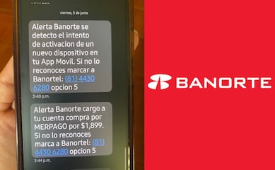 ¡Alerta Banorte! Si te llegó este mensaje de "cuenta vinculada", es una estafa