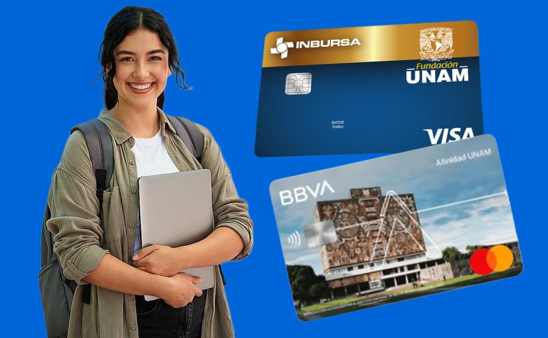 ¿Quieres la tarjeta de la UNAM? Estos son los beneficios y comisiones de BBVA e Inbursa. (Foto: Creada con IA)
