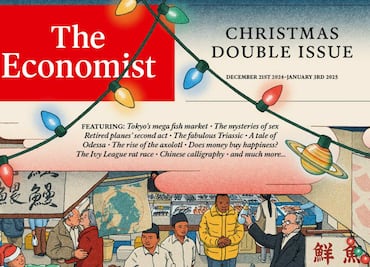 Portada Navideña de The Economist es tendencia; analizamos su significado y el ajolote en la pecera