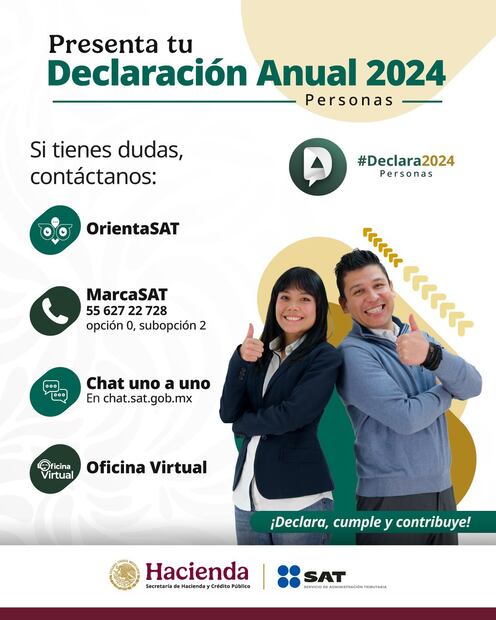 Ayuda del SAT. (Foto: X del SAT)