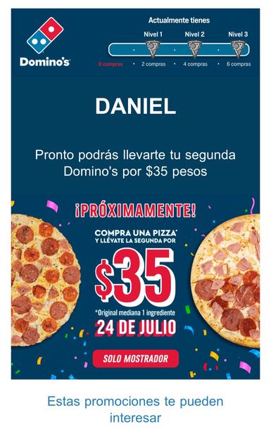 Domino's Pizza promociones. (Foto: Captura de pantalla)