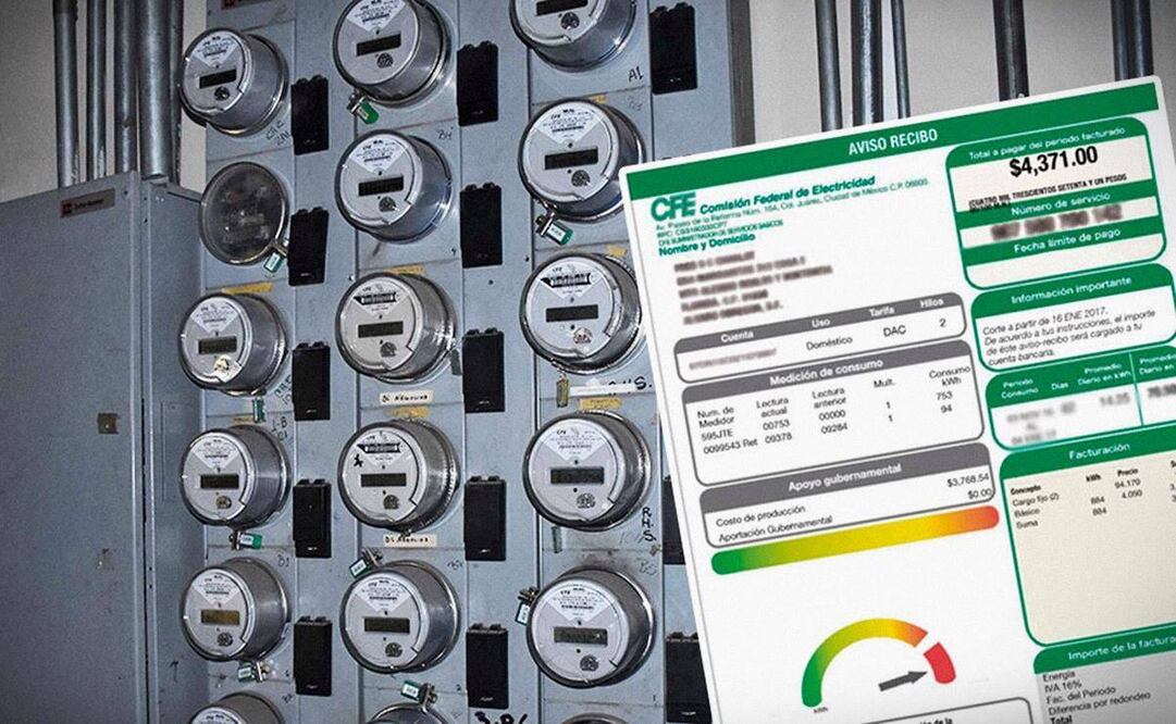 Tu recibo de la CFE indica cuál es tu esquema tarifario. (Foto: DeDinero)