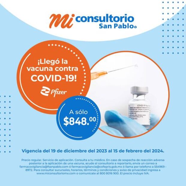 En los consultorios de las Farmacias San Pablo se aplica el biológico. (Foto: Captura de pantalla)
