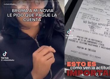 Hombre pide a su novia que pague la cuenta, pero no quiere y desatan polémica en TikTok