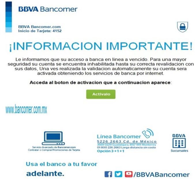 Ejemplo de phishing. (Foto: Captura de pantalla)
