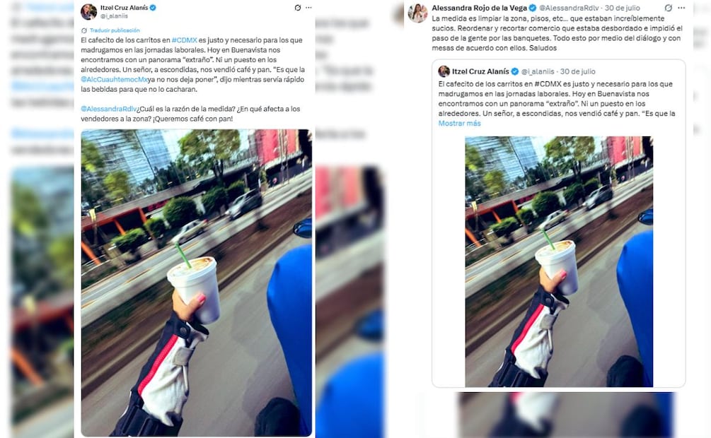 Carritos de café y pan siguen en CDMX: Así lo confirmó la alcaldesa de Cuauhtémoc. (Foto: Captura de pantalla)