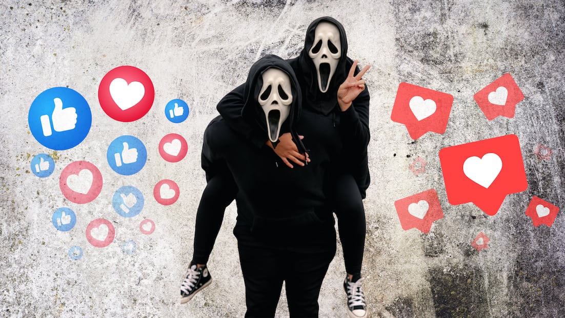 Así puedes crear tu foto con Ghostface usando IA Gemini (Foto: Canva)