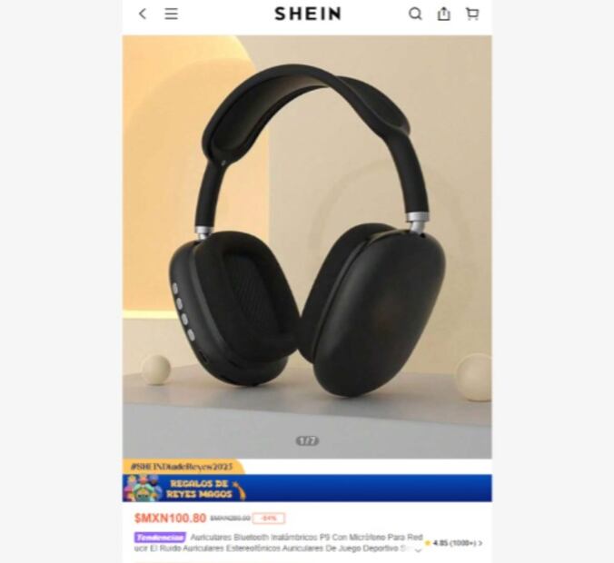 Regalos en Shein. (Foto: Captura de pantalla)