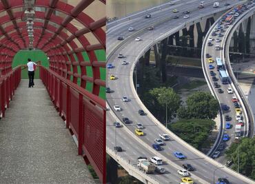 Conoce de cuánto es la multa por manejar sobre puente peatonal, porque en México sí pasa eso