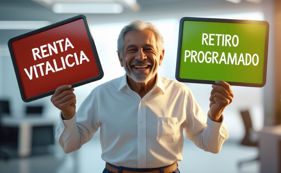 Jubilación en México: Ventajas y diferencias entre renta vitalicia y retiro programado. (Foto: Creada con IA)