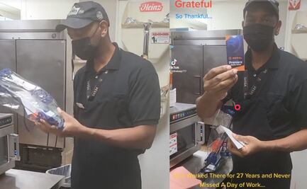 Hombre dedicó casi 30 años a Burger King y le dieron chocolates y un boleto como jubilación