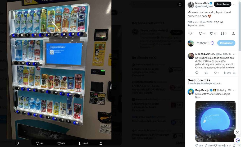 ¿Qué pasó con Microsoft hoy 19 de julio? (Fotos: Redes sociales)