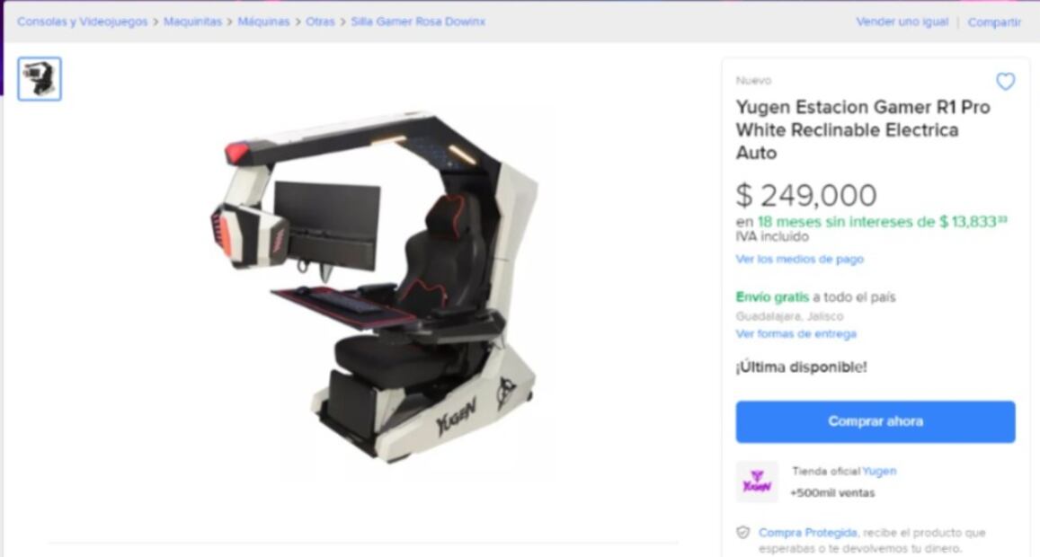 Artículos para ser un gamer. (Foto: Captura de pantalla)