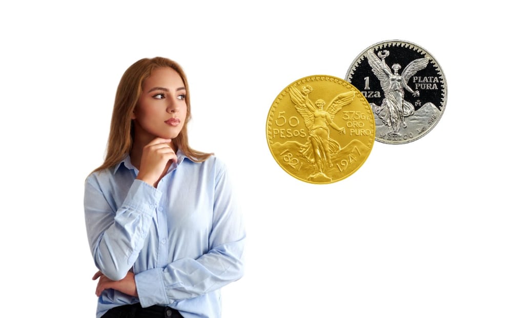 Banorte ajusta precios del Centenario y la Onza Libertad tras la reciente baja del oro y la plata. (Foto: Creada con IA)