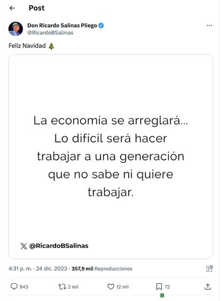 Ricardo Salinas Pliego en mood Nostradamus: Lanza fuerte mensaje sobre el futuro de la economía en México