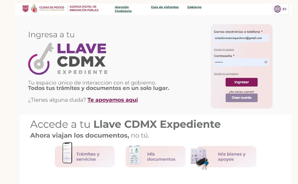 Llave CDMX. (Foto: Captura de pantalla)