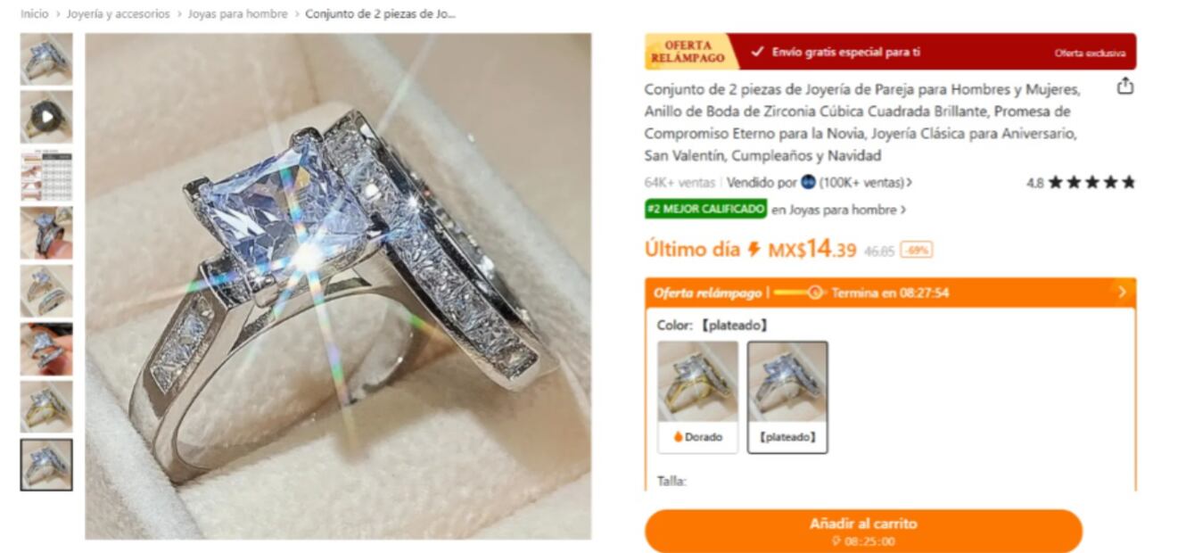 Oferta en Temu. (Foto: Captura de pantalla)