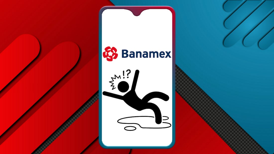 Usuarios de Banamex reportaron la caída de la app en pleno lunes, generando frustración por no poder realizar operaciones básicas desde su celular (Foto: Canva)